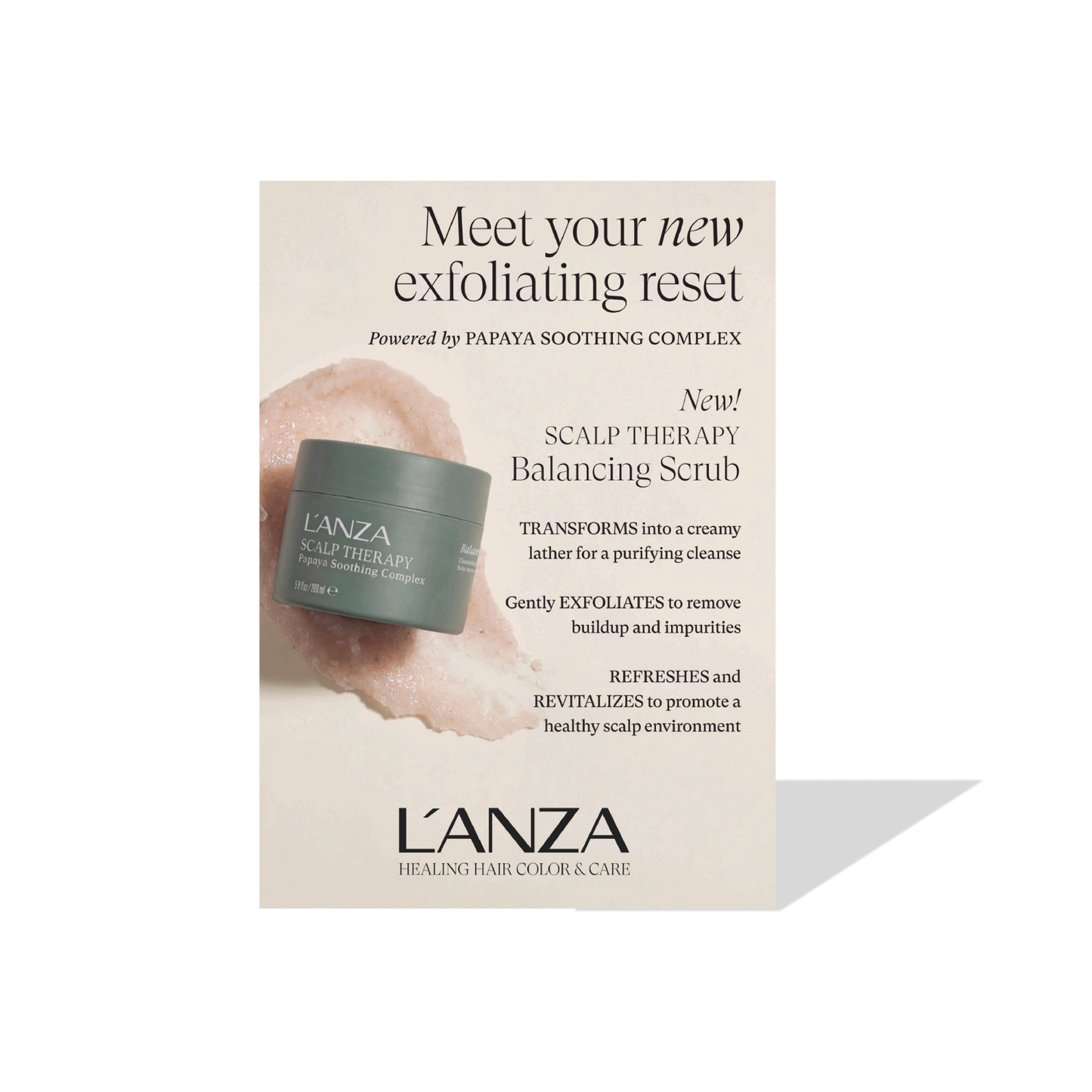 LNZ Easel Card Scalp Therapy Scrub