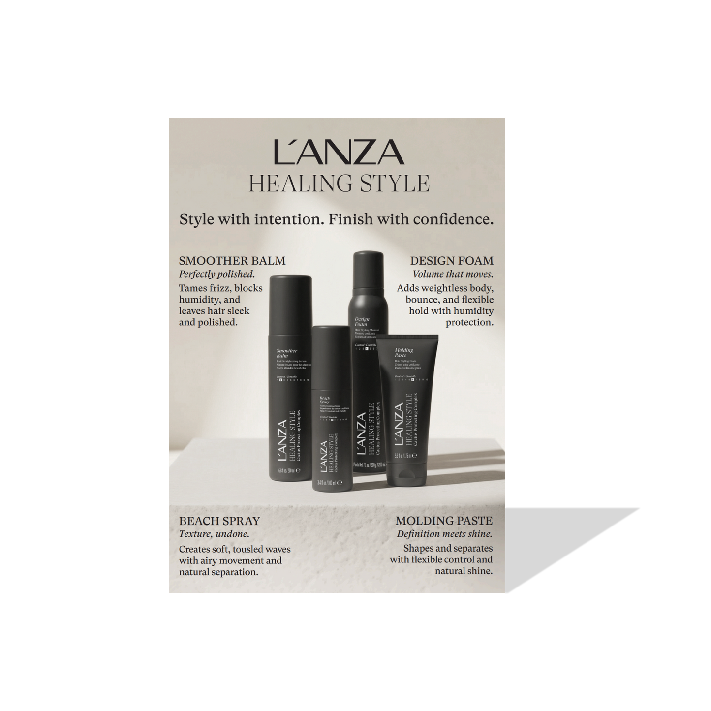 LNZ Easel Card Healing Style Finish with Confidence